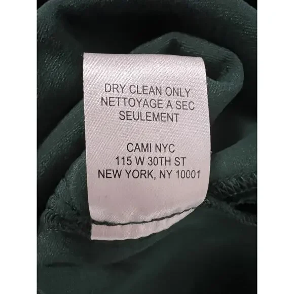 Cami NYC Velvet Camisole Womens Small Dark Green Lace Trim Adjustable Straps Top - Picture 4 of 6